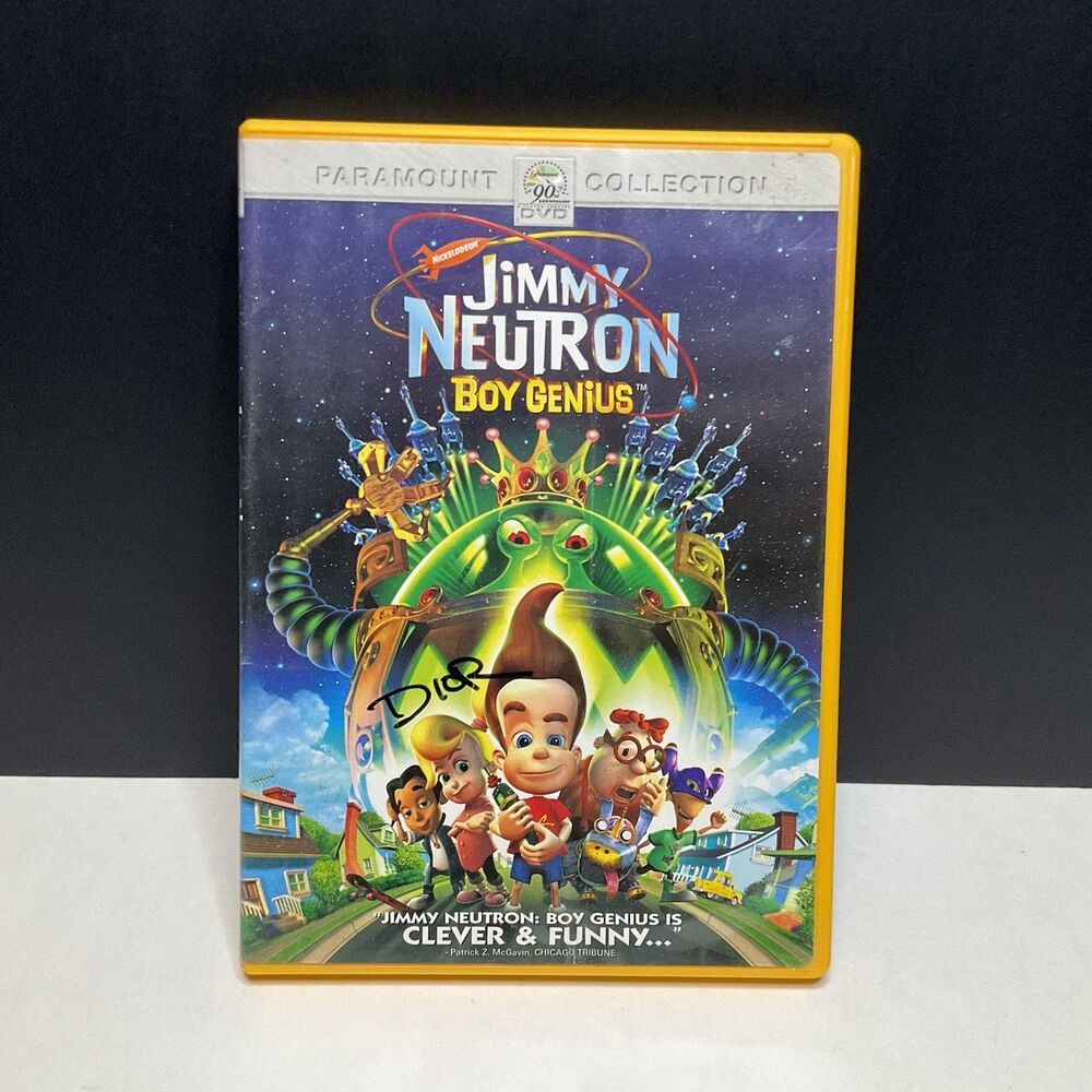 Jimmy Neutron Boy Genius DVD 2001 Nickelodeon Paramount 90th Anniversary
